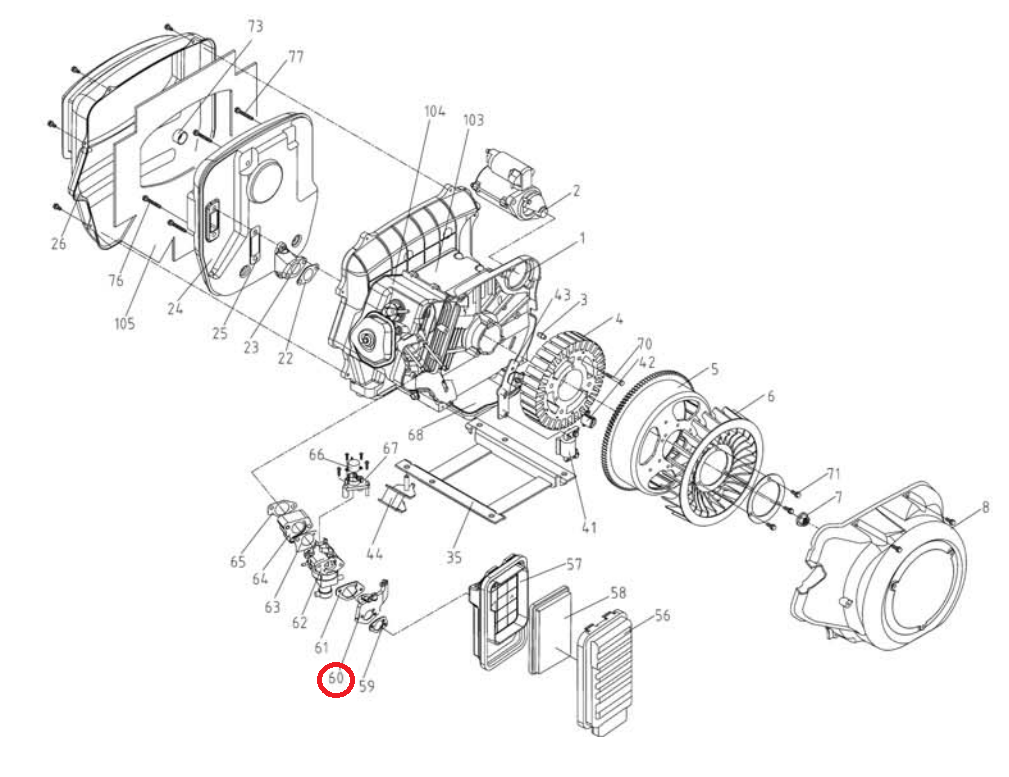 Kipor Power Solutions Carburetor Choke Conversion Kit KG390GETI 11000